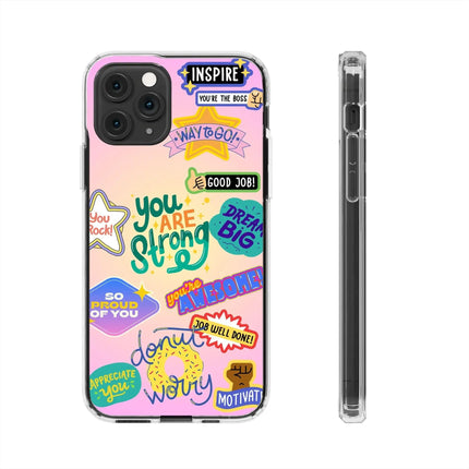 Motivational Stickers Clear Case