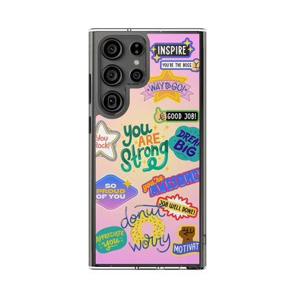 Motivational Stickers Clear Case