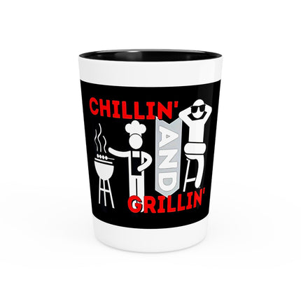 "Chillin' and Grillin'" Shot Glass – 1.9 oz