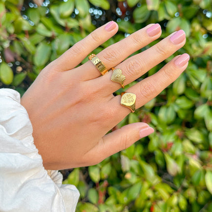 Be Still 3D Letter Ring