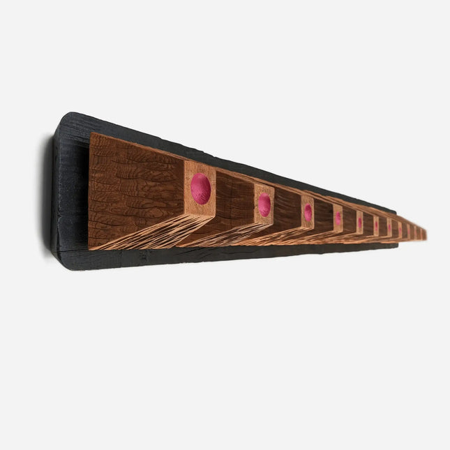 Handcrafted Wooden Pyramid Wall Sculpture