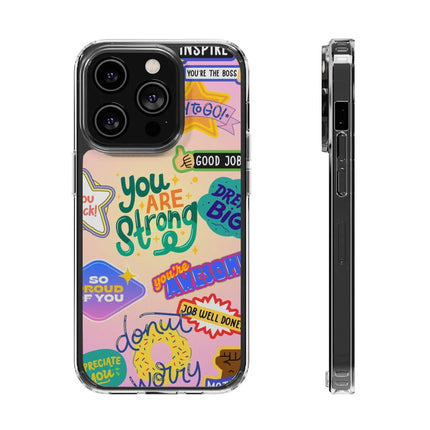 Motivational Stickers Clear Case