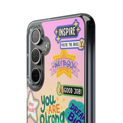 Motivational Stickers Clear Case
