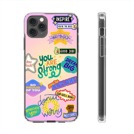 Motivational Stickers Clear Case