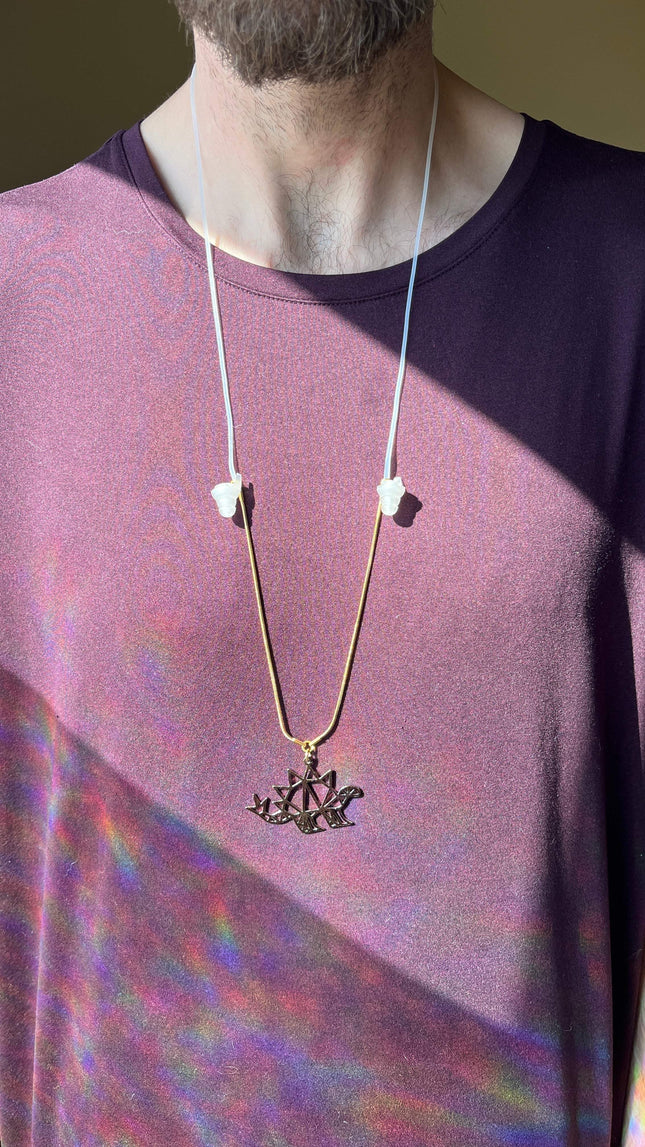 Geo Dino Earplug Necklace