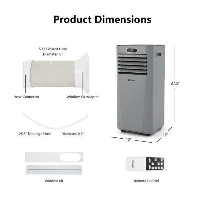 3-in-1 8K BTU Portable Air Conditioner