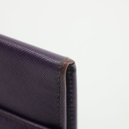 Prada Saffiano Leather Purple Long Wallet  #3082