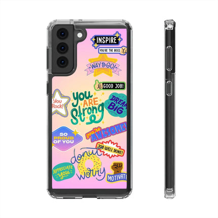 Motivational Stickers Clear Case