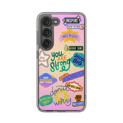 Motivational Stickers Clear Case