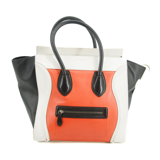 Celine Luggage Mini Shopper Leather Handbag Multicolor #3310