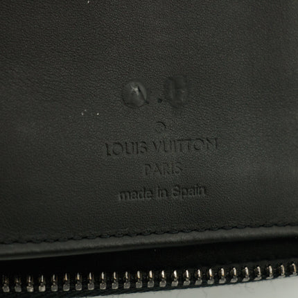 Louis Vuitton Shadow Leather Black Long Zippy Wallet #3382