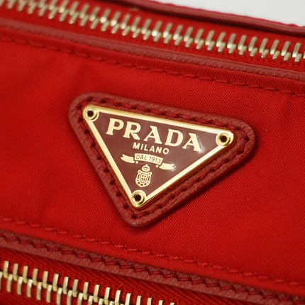 Prada Red Nylon Tessuto Pochette Shoulder Bag #3395