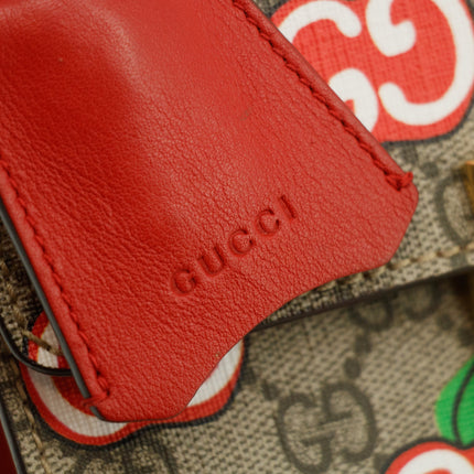 Gucci GG Beige Supreme Canvas Coated Apples Shoulder Bag  #3407