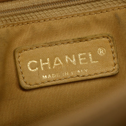Chanel Caviar Skin Beige 2Way Executive Tunlock Shoulder Bag #3442