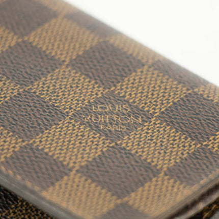 Louis Vuitton Damier Ebene Brown Porte Tresor Wallet #3531