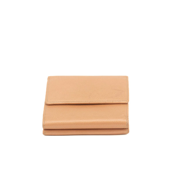 Chanel Pink Leather Compact Trifold Wallet #3715