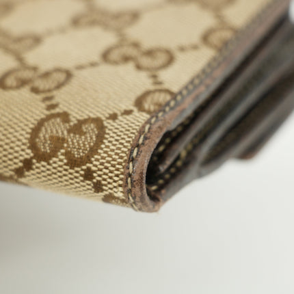 Gucci GG Canvas Beige Bow Long Wallet #3585