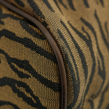 Fendi Zucca Canvas Zebra Pattern Brown Tote Bag #3609