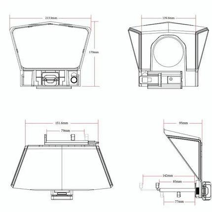 Portable small cell phone teleprompter