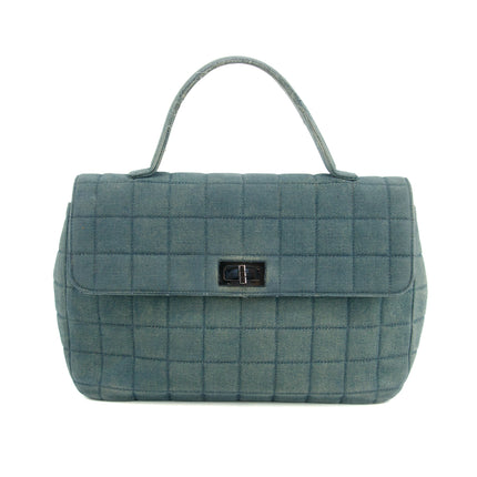 Chanel Denim Blue Chocolate Bar Single Flap Handbag #3627