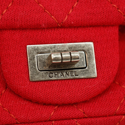 Chanel Cotton Red 2.55 East West Quilted Shoulder Bag #3635