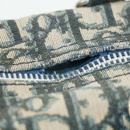 Christian Dior Blue Trotter Canvas Mini Boston Bag #3656