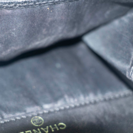 Chanel Caviar Skin Black Compact Bifold Wallet #3714