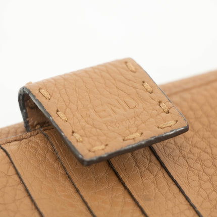 Fendi Brown FF Zucca Leather Long Wallet #3717