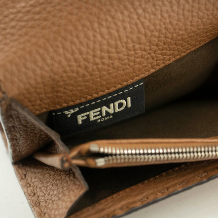 Fendi Brown FF Zucca Leather Long Wallet #3717