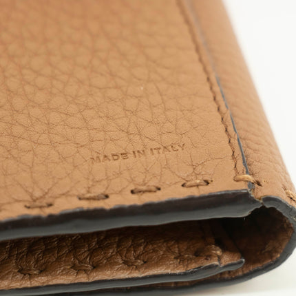 Fendi Brown FF Zucca Leather Long Wallet #3717