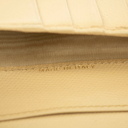 Chanel Beige Leather Long Bifold Wallet #3719