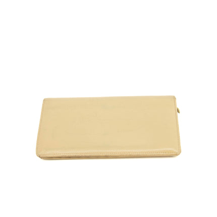 Chanel Beige Leather Long Bifold Wallet #3719