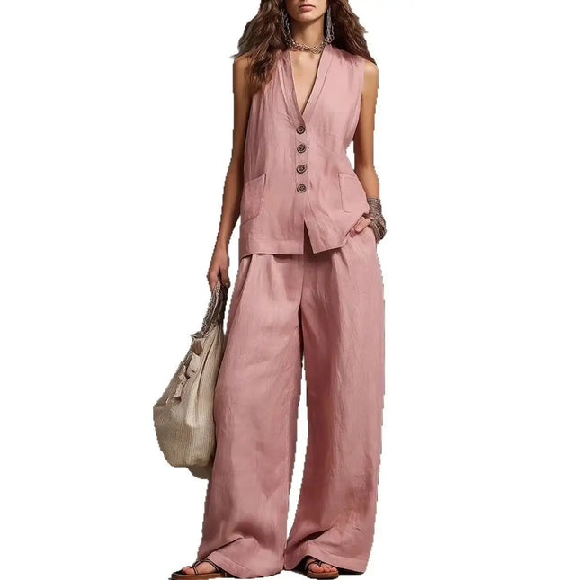 Seasonal Laid-back Linen Suit (see size chart under more details)