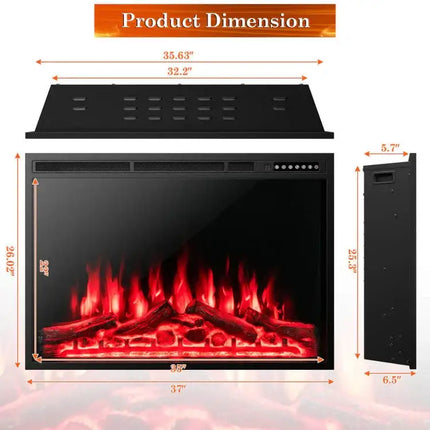 34/37" Recessed Electric Fireplace