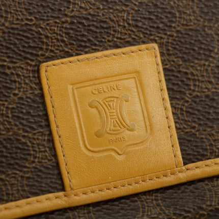 Celine Vintage Macadam PVC Brown Long Wallet #3810