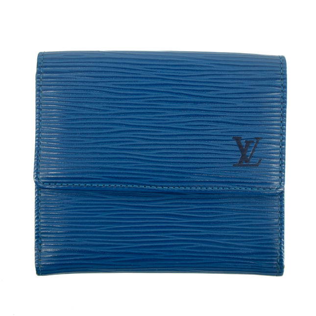 Louis Vuitton Blue Epi Leather Elise Wallet #3829