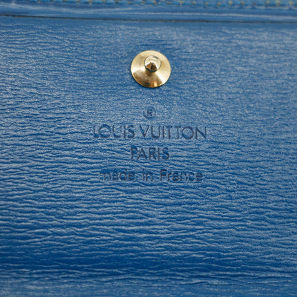 Louis Vuitton Blue Epi Leather Elise Wallet #3829