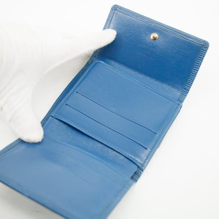 Louis Vuitton Blue Epi Leather Elise Wallet #3829
