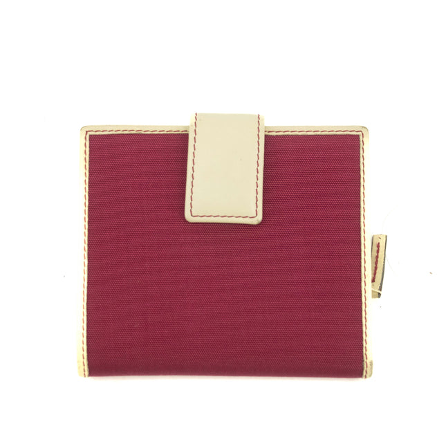 Gucci Pink x White Nylon Compact Wallet #3863