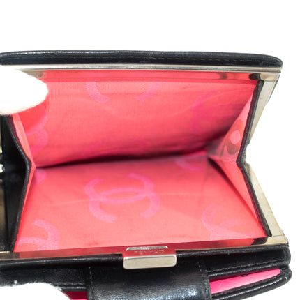 Chanel Quilted Cambon Black Compact Wallet #3946