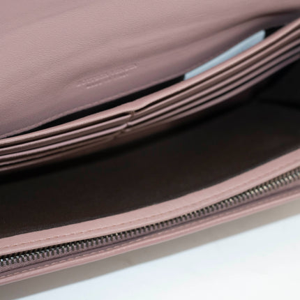 Bottega Veneta Intrecciato Pink Long Wallet #3953