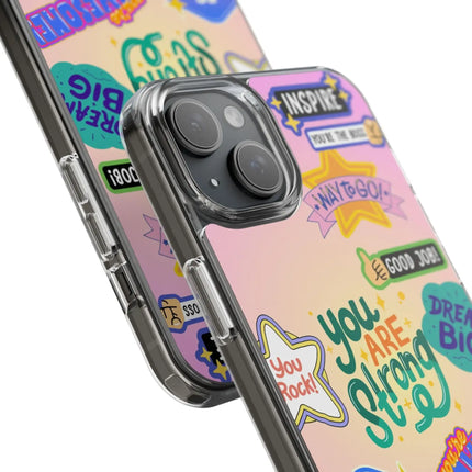 Motivational Stickers Clear Case