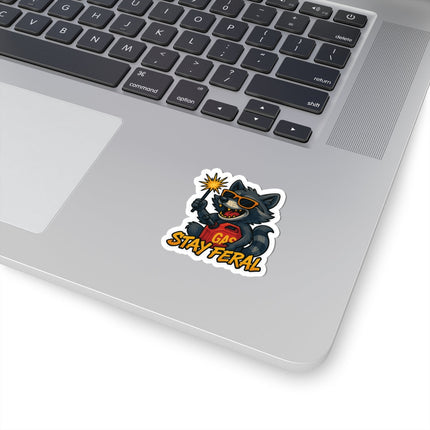 Stay Feral Stickers - Fun, Quirky Art for Laptops, Water Bottles, and More, Perfect for Gifts, Decor, and Celebrations