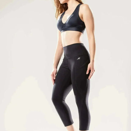 Jolie High-Waisted Capri Leggings with Hip Pockets | Femstylo