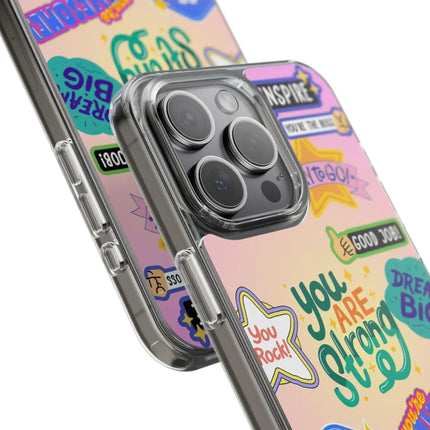 Motivational Stickers Clear Case