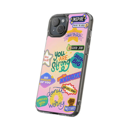 Motivational Stickers Clear Case