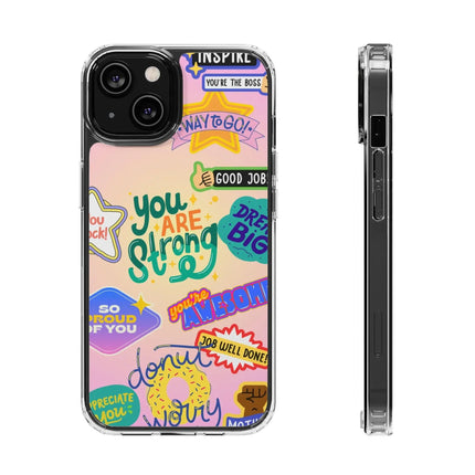 Motivational Stickers Clear Case