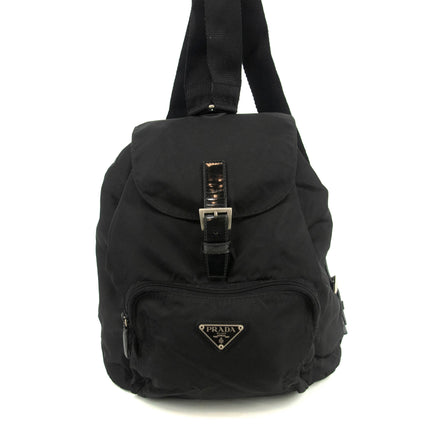 Prada Black Tessuto Nylon x Leather Backpack #4631