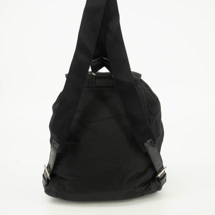Prada Black Tessuto Nylon x Leather Backpack #4631