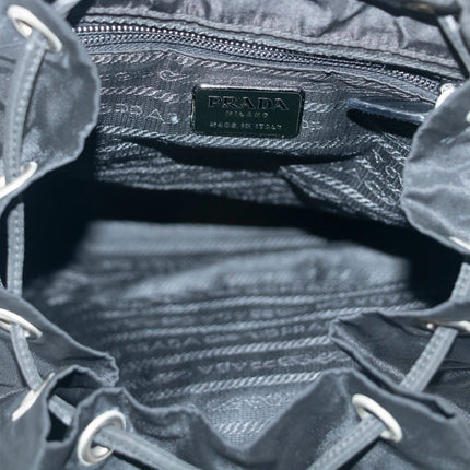 Prada Black Tessuto Nylon x Leather Backpack #4631